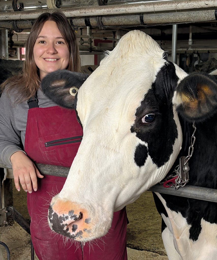Marjorie Étienne a grandi dans une ferme laitière qui sera reprise par ses sœurs. Elle a décidé de démarrer sa propre ferme dans une autre région. Photo : Gracieuseté de la Ferme Marjolait