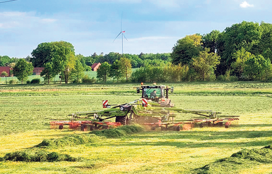 Cette ferme allemande cultive 795 hectares, dont 145 en plantes fourragères.