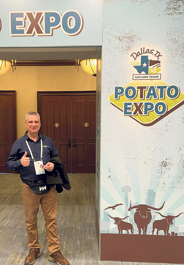 « J’aime voir les nouveautés et ce qui s’en vient », affirme Junior Fiset, qui s’est rendu au Potato Expo, à Dallas, au début de l’année. Photo : Gracieuseté de Junior Fiset