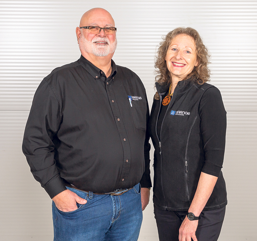 Michel Goyet et Danielle Harnois, copropriétaires de Harnois Irrigation. Photo : Gracieuseté de Harnois Irrigation
