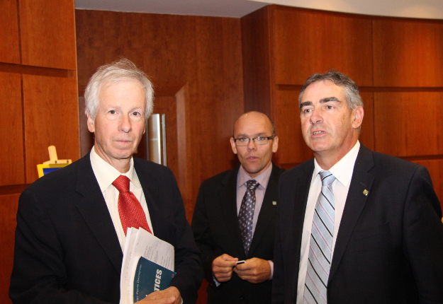 Stéphane Dion a représenté le Parti libéral du Canada devant l'Union des producteurs agricoles le 23 septembre dernier. Crédit : Thierry Larivière