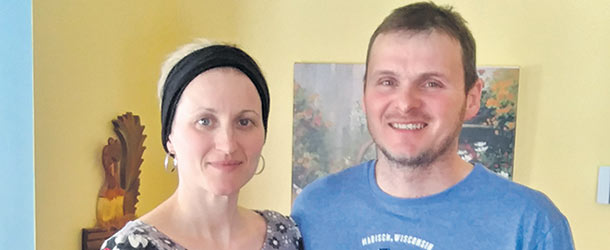 Julie Michel et Pierre Guérin, les propriétaires de la Ferme Pierlie. Gracieuseté de Julie Michel.