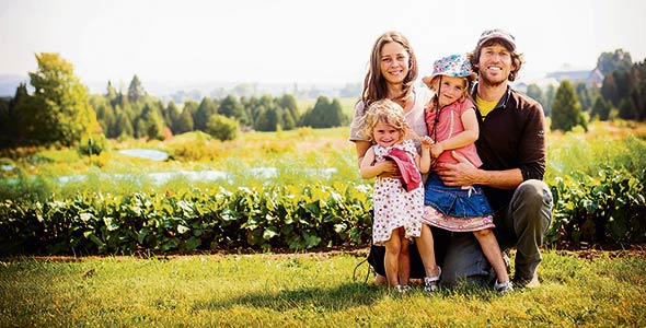 La famille de Thimoté Croteau et Virginie Doucet représente un modèle à suivre pour les futurs « fermiers de L’Érable ». Gracieuseté de Solange Thibodeau