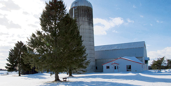 Vue de la Ferme Valjack. Crédit photo : Émélie Rivard-Boudreau