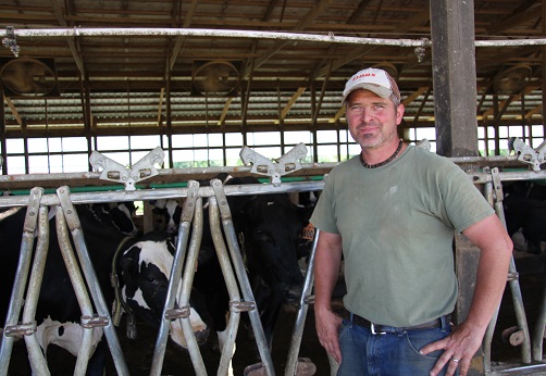 L’élevage de Jerry Volence, Hardscrabble Farms, compte 320 vaches en lactation. Crédit photo : Julie Mercier/TCN
