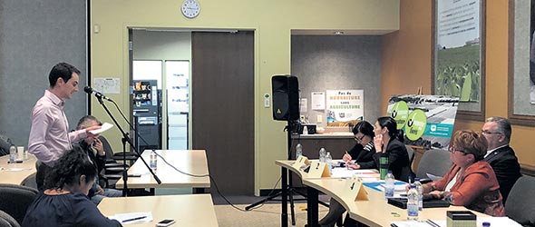 À Saint-Hyacinthe, le débat a attiré plus d’une quarantaine de participants. Crédit photo : UPA de la Montérégie