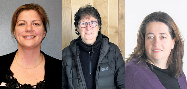 De gauche à droite : Caroline Collard (Chaudières-Appalaches), Susan Fleury (Québec) et Valérie Grenier (Lac-St-Jean)