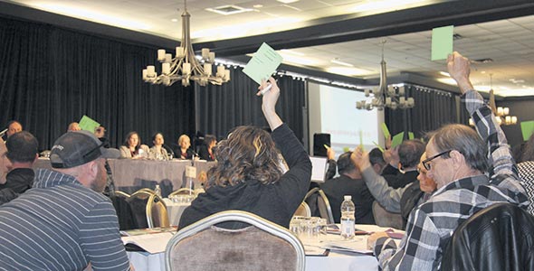 Les délégués ont adopté quelques modifications réglementaires. Crédit photo : Julie Mercier/TCN