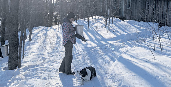 La maraîchère a adoré sa première saison des sucres.