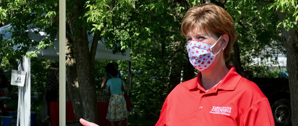 L’annonce de la ministre Bibeau a été faite de façon virtuelle dans le cadre de l’assemblée générale annuelle des Éleveurs de porcs du Québec. Photo : Gracieuseté du cabinet de la ministre Bibeau