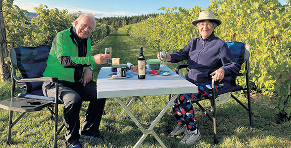 Gilles Lavallée et Francine Durand ont fait plus de 70 nuitées de camping dans les fermes. Photo : Gracieuseté de Francine Durand