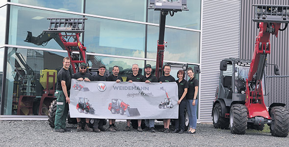 L’équipe de Garage Wendel Mathis, distributeur Weidemann situé à Sainte-Eulalie dans le Centre-du-Québec
