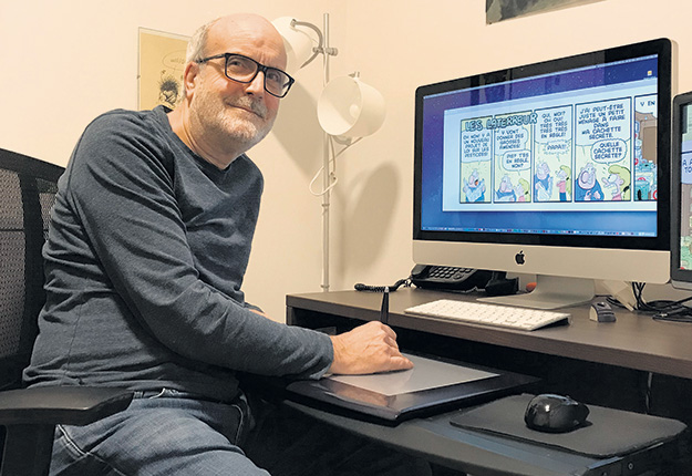 Serge Gaboury, le caricaturiste de La Terre de chez nous depuis plus de 20 ans.