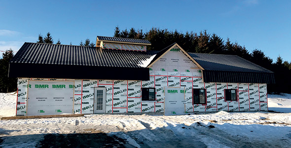Érablière Pagé-Savard et Filles en construction, à Saint-Alexis-des-Monts.