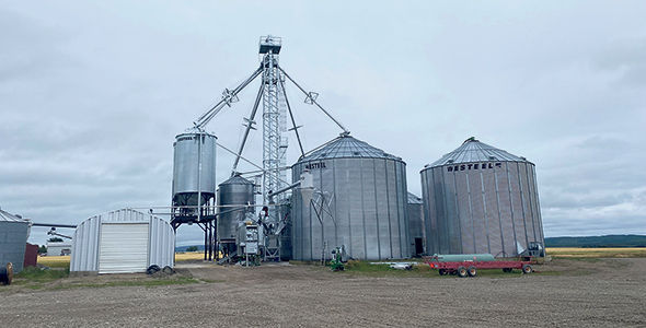 L’acquisition en 2016 d’un centre de grains s’est avéré un levier de développement important pour la ferme. Photo : Émilie Parent-Bouchard