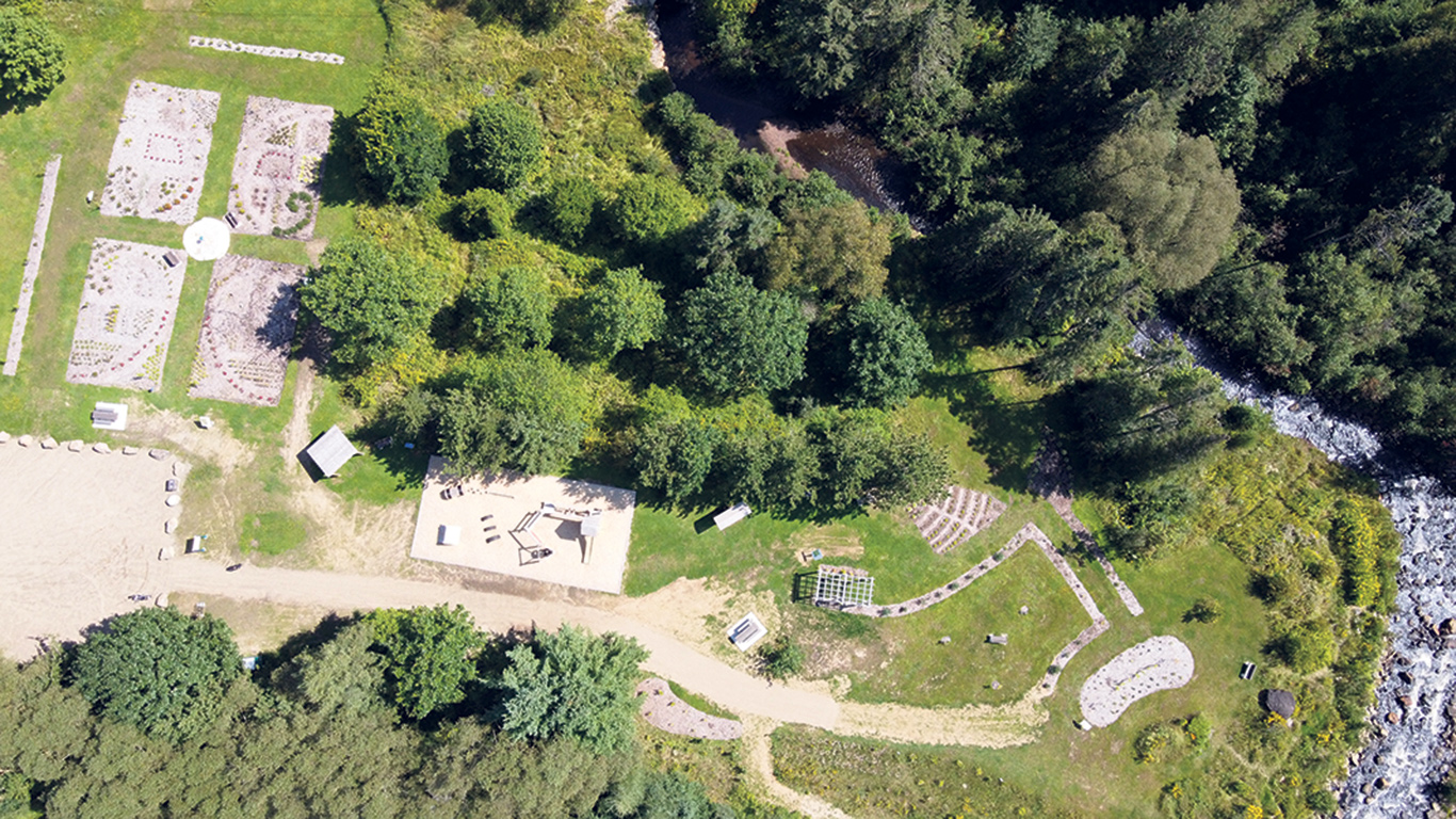 La forêt nourricière du parc Lachance vue du haut des airs. Photo : Gracieuseté de Gilles Paquette