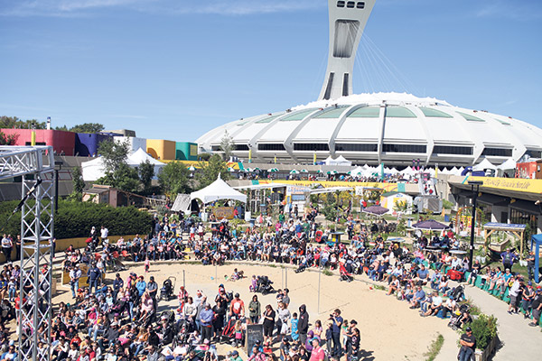 Grande fête agricole à l'esplanade du Parc olympique de Montréal, 2019. Photo : Archives UPA