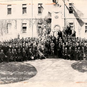 Photo prise lors du congrès fondateur de l’Union Catholique des Cultivateurs (UCC), le mercredi 1er octobre 1924, à Québec.